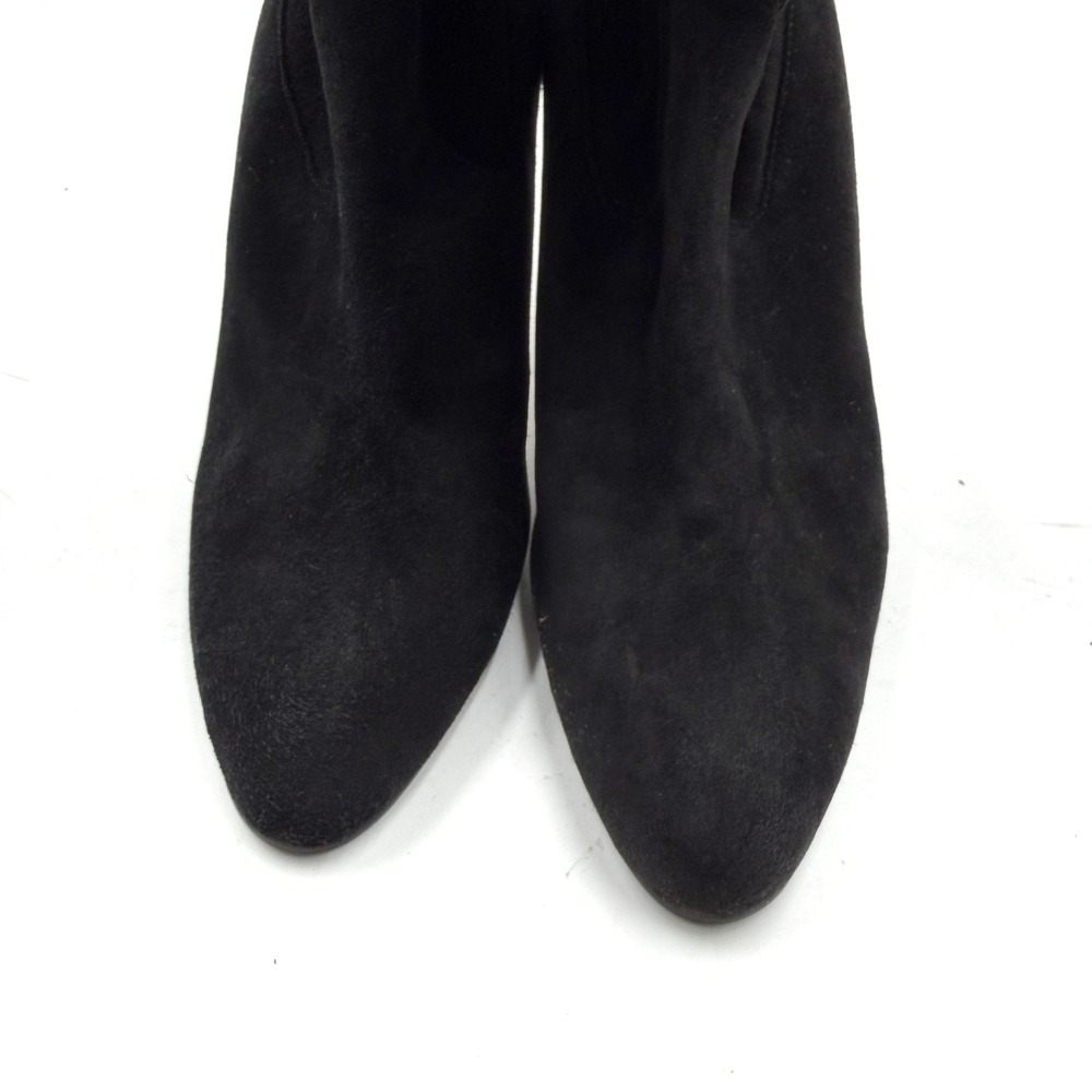 Manolo Blahnik Black Over-the-Knee Lace-Trim Boots - Picture 9 of 13